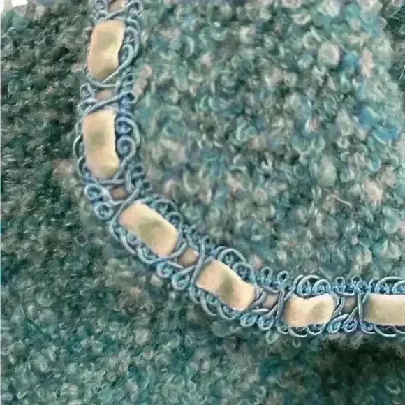 SIMONTON Says by George Simonton Wool Blend &  Velvet Trim Coat Jacket. Size S/M - Picture 8 of 9